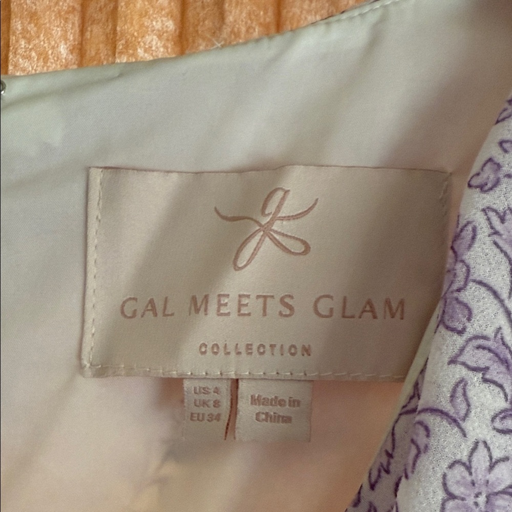Gal Meets Glam Elegant Purple Faux Wrap Hi-Lo Dress Size 4 - Picture 2 of 4